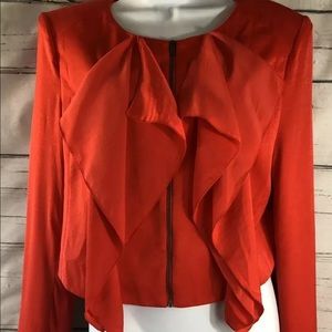 BCBG Max Azria Preston M, cascade  Zip Blazer,